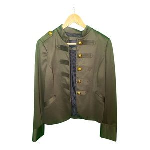 The limited size small women’s blazer, gold buckle front